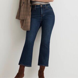 NWT Madewell Sz 24T Tall Curvy Kick Out Crop Jeans in Colleton Wash 30"L NN809